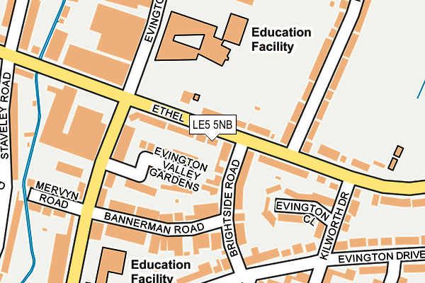 LE5 5NB map - OS OpenMap – Local (Ordnance Survey)