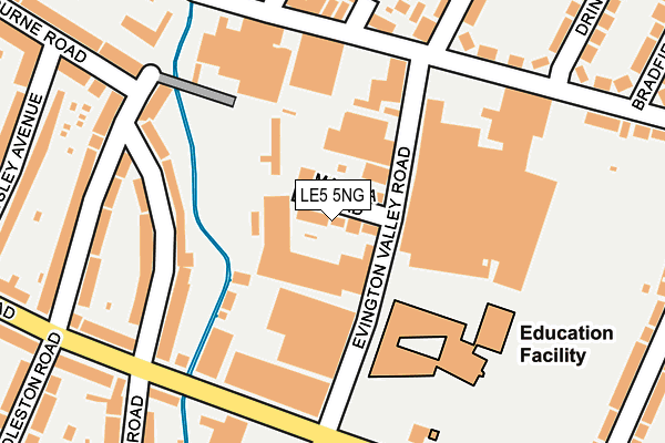 LE5 5NG map - OS OpenMap – Local (Ordnance Survey)