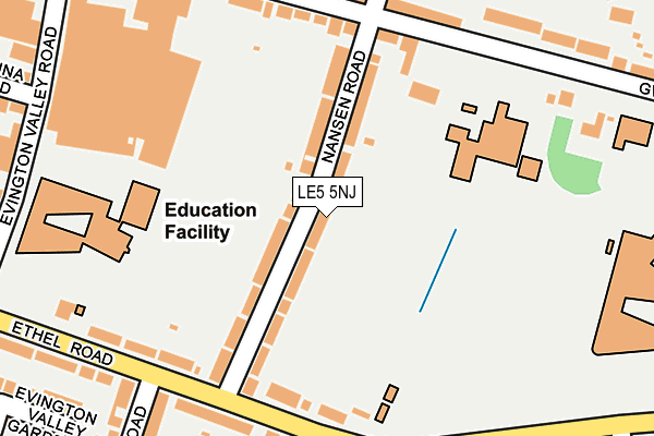 LE5 5NJ map - OS OpenMap – Local (Ordnance Survey)
