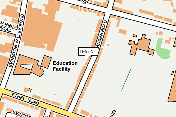 LE5 5NL map - OS OpenMap – Local (Ordnance Survey)