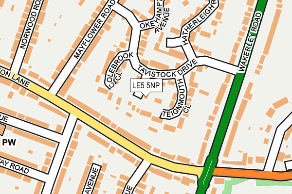 LE5 5NP map - OS OpenMap – Local (Ordnance Survey)
