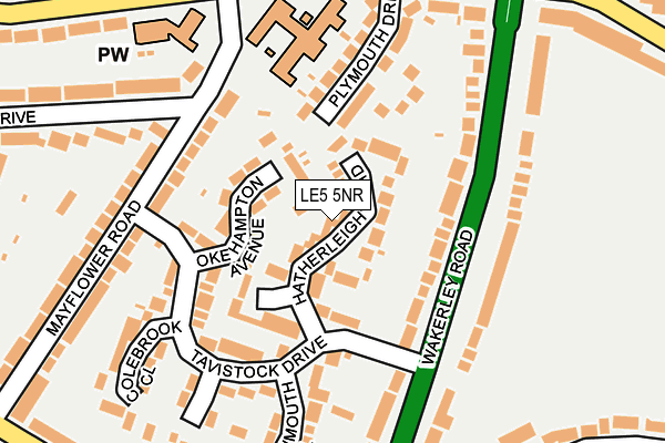 LE5 5NR map - OS OpenMap – Local (Ordnance Survey)