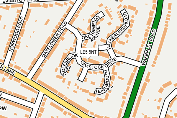 LE5 5NT map - OS OpenMap – Local (Ordnance Survey)