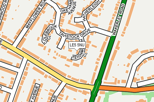 LE5 5NU map - OS OpenMap – Local (Ordnance Survey)