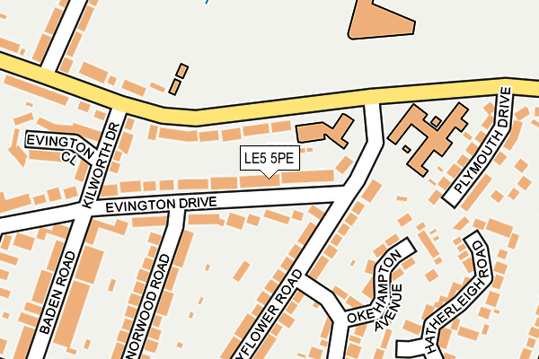 LE5 5PE map - OS OpenMap – Local (Ordnance Survey)