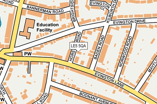 LE5 5QA map - OS OpenMap – Local (Ordnance Survey)