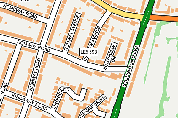 LE5 5SB map - OS OpenMap – Local (Ordnance Survey)