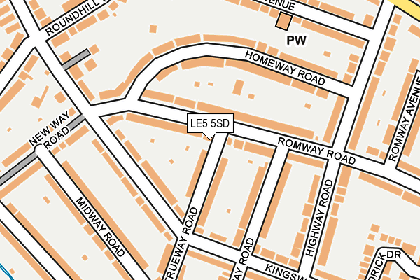 LE5 5SD map - OS OpenMap – Local (Ordnance Survey)
