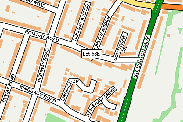 LE5 5SE map - OS OpenMap – Local (Ordnance Survey)