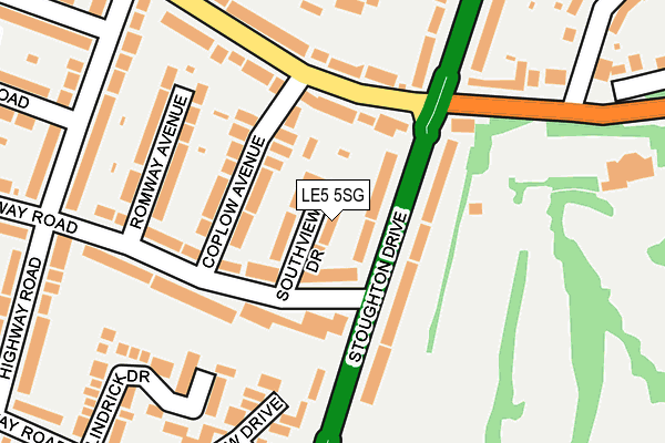 LE5 5SG map - OS OpenMap – Local (Ordnance Survey)