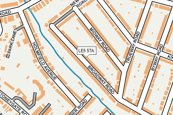 LE5 5TA map - OS OpenMap – Local (Ordnance Survey)