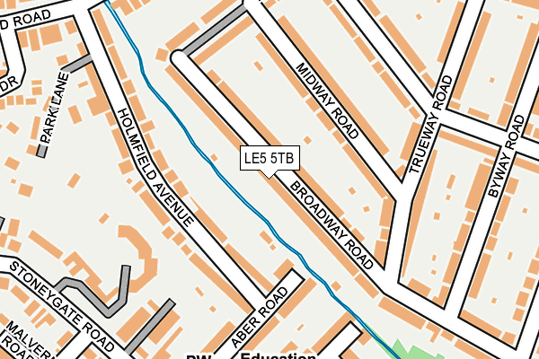 LE5 5TB map - OS OpenMap – Local (Ordnance Survey)