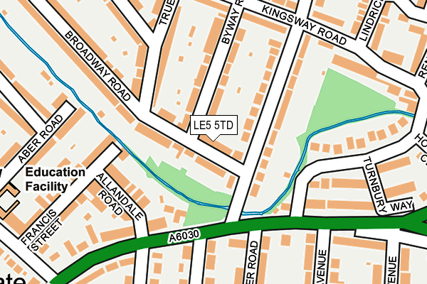 LE5 5TD map - OS OpenMap – Local (Ordnance Survey)