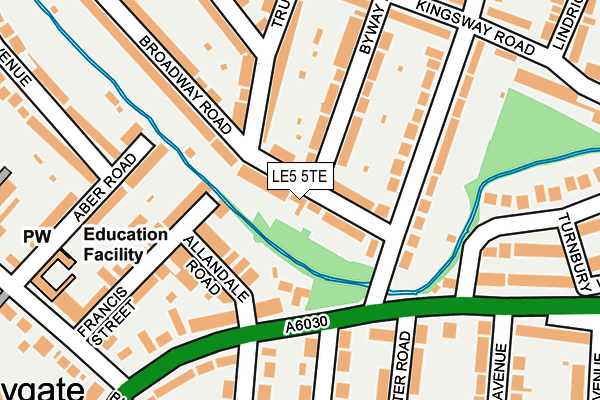 LE5 5TE map - OS OpenMap – Local (Ordnance Survey)