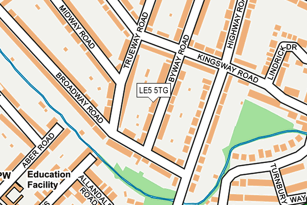 LE5 5TG map - OS OpenMap – Local (Ordnance Survey)
