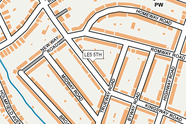LE5 5TH map - OS OpenMap – Local (Ordnance Survey)