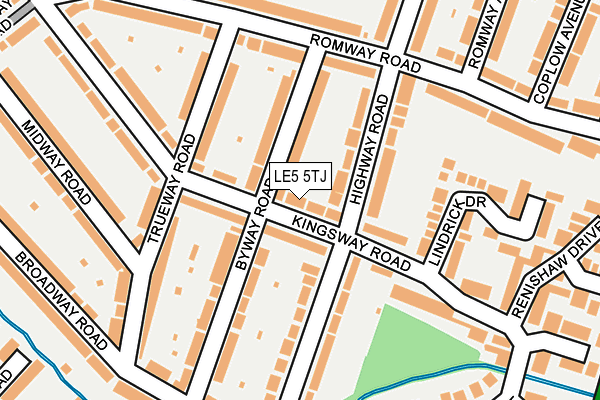 LE5 5TJ map - OS OpenMap – Local (Ordnance Survey)