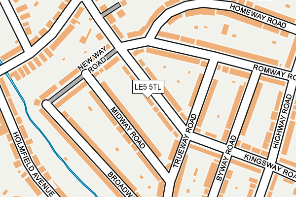 LE5 5TL map - OS OpenMap – Local (Ordnance Survey)