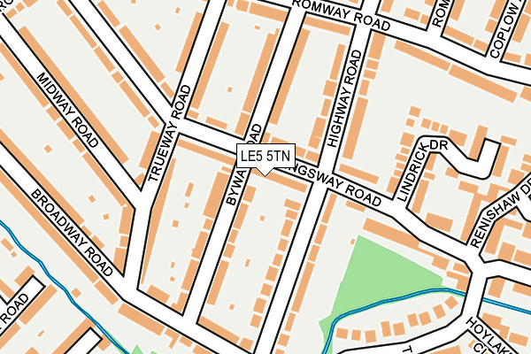 LE5 5TN map - OS OpenMap – Local (Ordnance Survey)