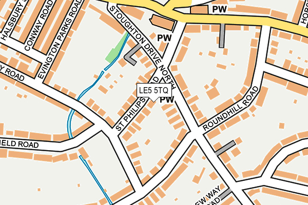 LE5 5TQ map - OS OpenMap – Local (Ordnance Survey)
