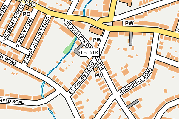 LE5 5TR map - OS OpenMap – Local (Ordnance Survey)