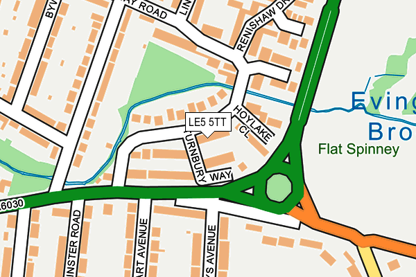 LE5 5TT map - OS OpenMap – Local (Ordnance Survey)