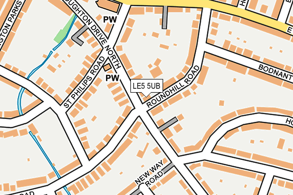 LE5 5UB map - OS OpenMap – Local (Ordnance Survey)