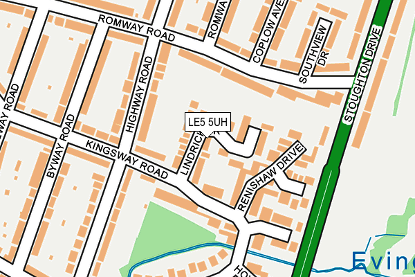 LE5 5UH map - OS OpenMap – Local (Ordnance Survey)