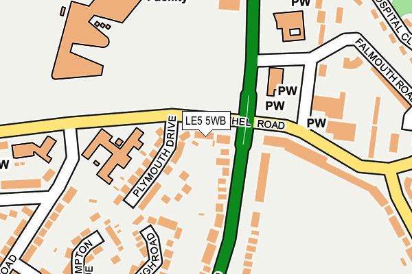 LE5 5WB map - OS OpenMap – Local (Ordnance Survey)