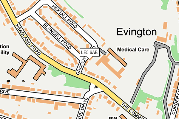 LE5 6AB map - OS OpenMap – Local (Ordnance Survey)