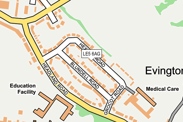 LE5 6AG map - OS OpenMap – Local (Ordnance Survey)