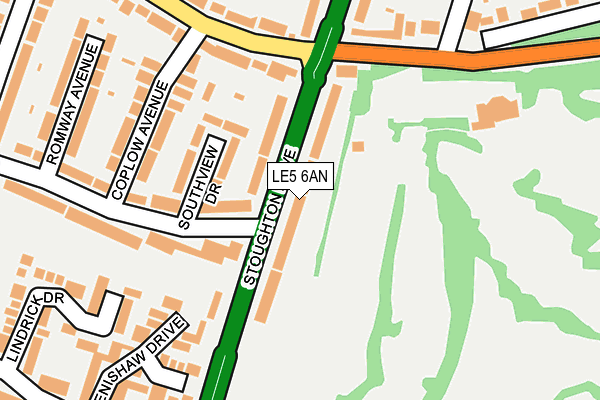 LE5 6AN map - OS OpenMap – Local (Ordnance Survey)