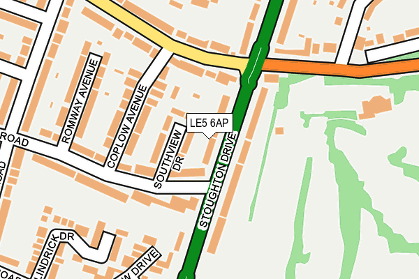 LE5 6AP map - OS OpenMap – Local (Ordnance Survey)