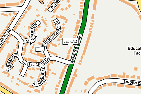 LE5 6AQ map - OS OpenMap – Local (Ordnance Survey)
