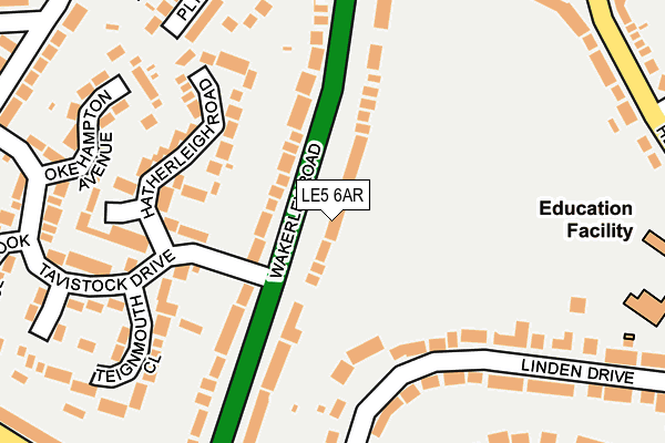 LE5 6AR map - OS OpenMap – Local (Ordnance Survey)
