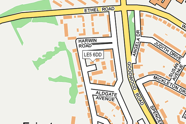 LE5 6DD map - OS OpenMap – Local (Ordnance Survey)