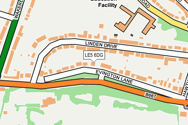 LE5 6DG map - OS OpenMap – Local (Ordnance Survey)