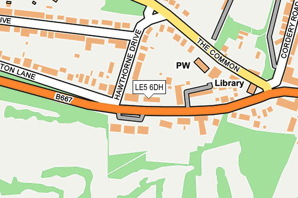 LE5 6DH map - OS OpenMap – Local (Ordnance Survey)