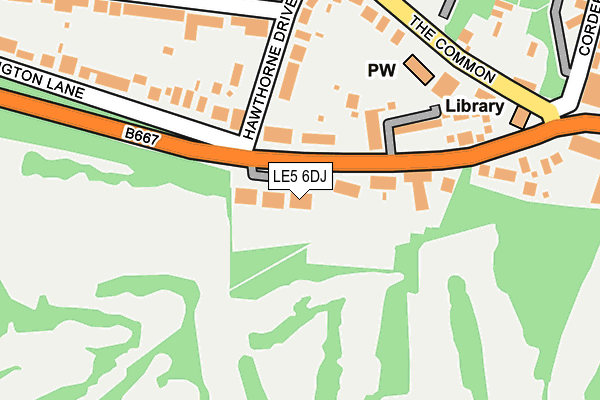 LE5 6DJ map - OS OpenMap – Local (Ordnance Survey)