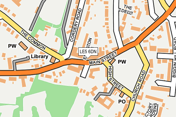 LE5 6DN map - OS OpenMap – Local (Ordnance Survey)