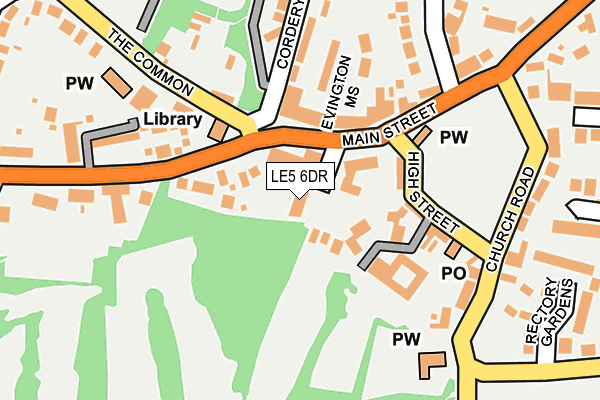 LE5 6DR map - OS OpenMap – Local (Ordnance Survey)