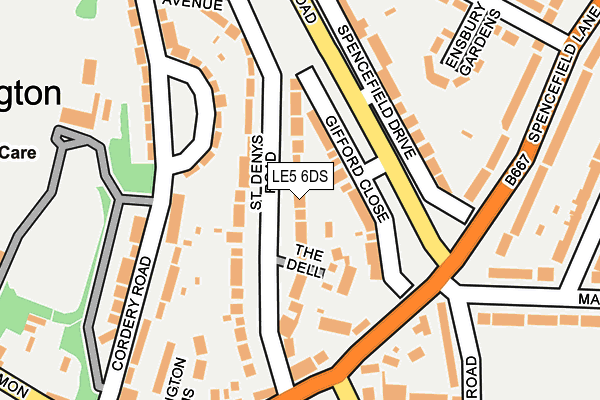 LE5 6DS map - OS OpenMap – Local (Ordnance Survey)