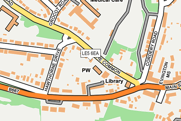 LE5 6EA map - OS OpenMap – Local (Ordnance Survey)