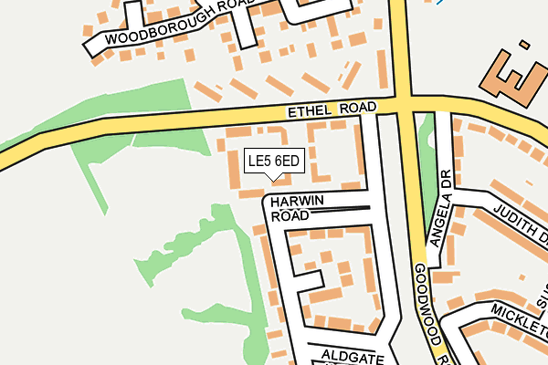 LE5 6ED map - OS OpenMap – Local (Ordnance Survey)