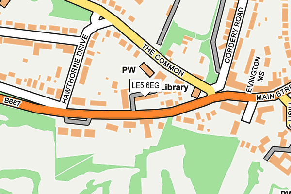 LE5 6EG map - OS OpenMap – Local (Ordnance Survey)