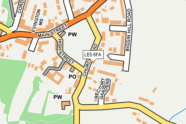LE5 6FA map - OS OpenMap – Local (Ordnance Survey)