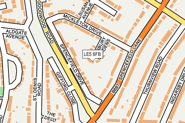 LE5 6FB map - OS OpenMap – Local (Ordnance Survey)