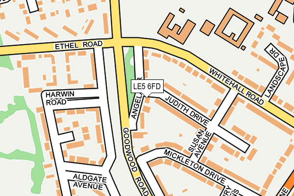 LE5 6FD map - OS OpenMap – Local (Ordnance Survey)