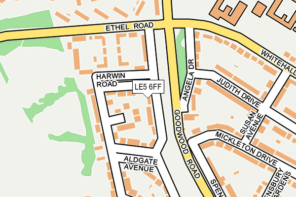 LE5 6FF map - OS OpenMap – Local (Ordnance Survey)