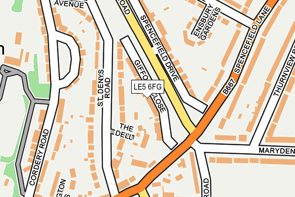 LE5 6FG map - OS OpenMap – Local (Ordnance Survey)